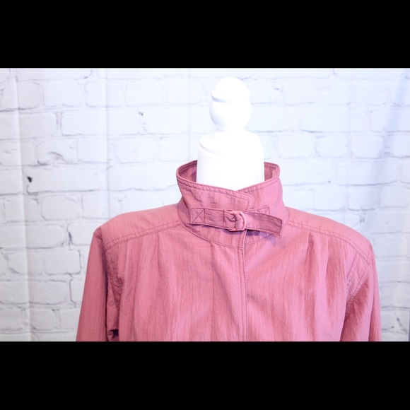 London Fog Pink Trench Coat W/ Belt - Picture 2 of 4